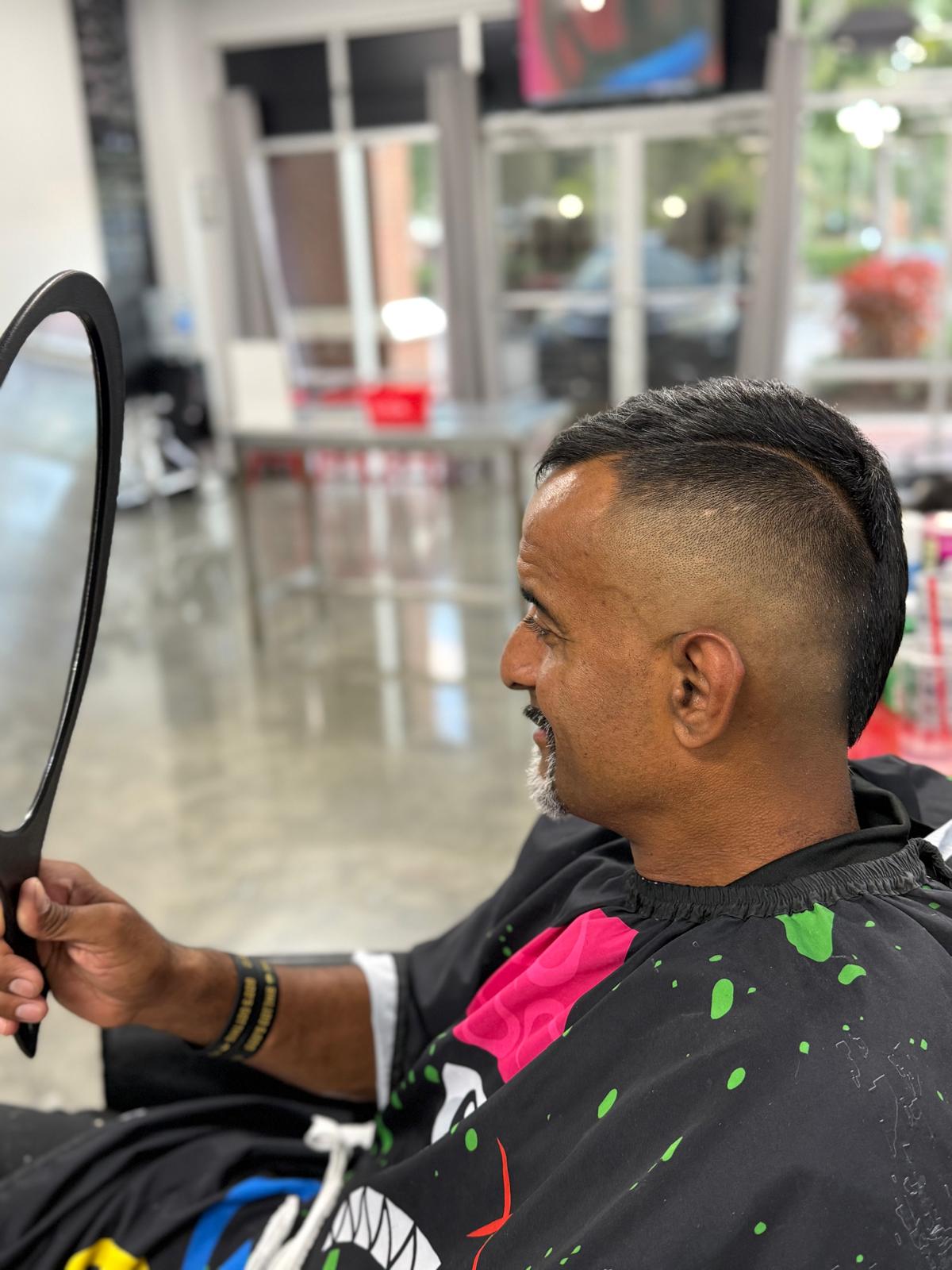 Finished textured kids haircut